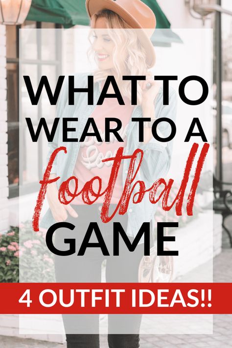 what to wear to a football game, how to dress for football, outfit ideas for football games #football #gameday #tailgate #footballfashion Outfit For Football Game Winter, Cute Mom Game Day Outfits, Cute Outfits For Nfl Football Games, What To Wear To Highschool Football Game, Outfits For Nfl Football Games, Outfit Ideas For Game Day, Chargers Game Outfit, Football Mom Game Outfit, Neutral Game Day Outfit