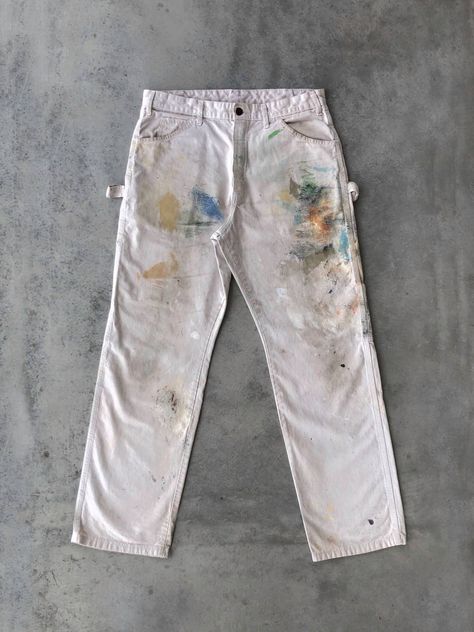 White Painters Pants Outfit, Painters Clothes, White Painters Pants, Dickies Painter Pants, Brain Illusions, Painter Outfit, Painter Pants, Vintage Dickies, Painters Pants