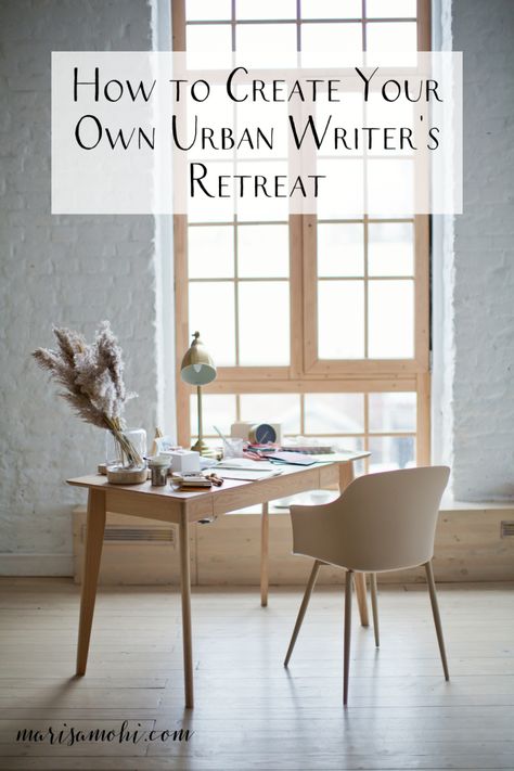 Writing Retreat Aesthetic, Writer Workspace, Writer Retreat, Writing Space Inspiration, Writers Retreat, Sanctuary Decor, Writers Life, Writing Routine, Pin Inspiration