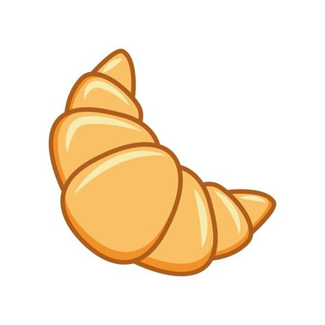 Croissant vector icon. isolated on white background. Croissant Cartoon, Croissant Clipart, Croissant Vector, Croissant Png, Croissant Drawing, Croissant Illustration, Croissant Art, French Food, Travel Design