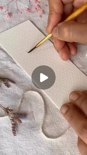 Watercolour Plant Painting, Painting Lessons For Beginners, What To Draw With Watercolors, Hand Painted Cards Ideas Simple, How To Draw With Watercolor, Simple Watercolor Ideas For Beginners Step By Step, Watercolor Illustration Art, Watercolor Illustration Ideas, Aquarelle Pencils Art