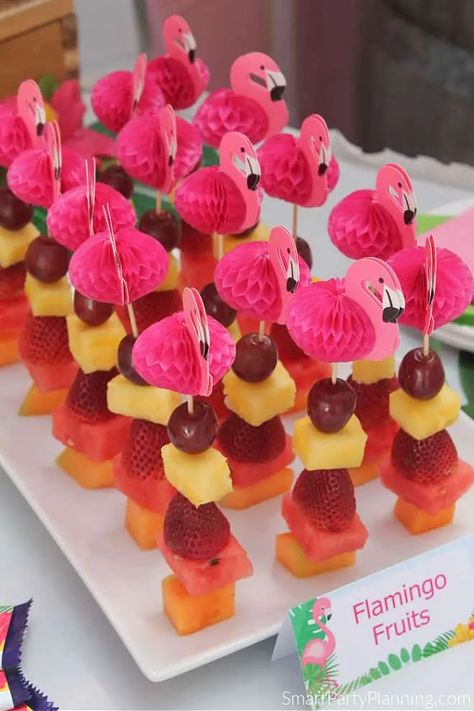 Flamingo Snack Ideas, Barbie Inspired Charcuterie, Flamingo And Pineapple Birthday Party, Flamingo Birthday Party Food Ideas, Flamingo Sleepover Party, Pink Flamingo Party Food, Pink Themed 40th Birthday Party, Flamingo Party Snacks, Lets Flamingle Party Ideas