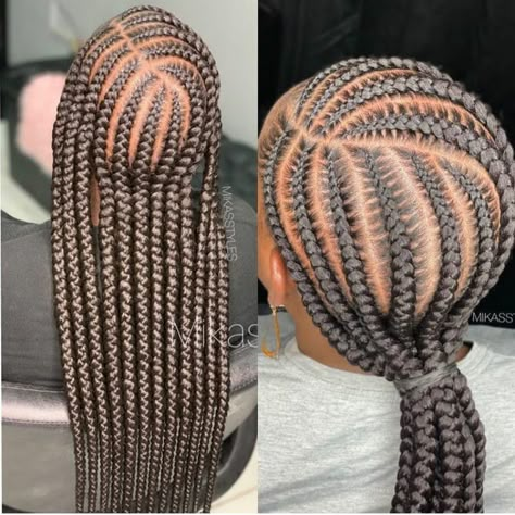 Quick Feed In Braids Hairstyles, Middle Part Feed In Braids Cornrows, Trendy Feed In Braids, Feed In Braids To The Side, 7-8 Feedin Braids, 5 Feed In Braids Hairstyles, Quick Feed In Braid Styles To The Back, 9 Feed In Braids, 8-10 Feed In Braids