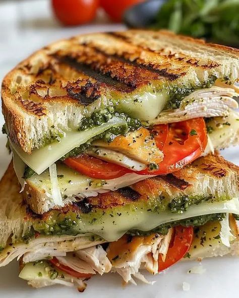 Gourmet Chicken Pesto Sourdough Sandwich Pesto Sourdough, Sourdough Sandwich Recipes, Pesto Sandwich Recipe, Chicken Pesto Sandwich, Chinese Chicken Salad Recipe, Artisan Sourdough, Pesto Sandwich, Gourmet Chicken, Sandwhich Recipes