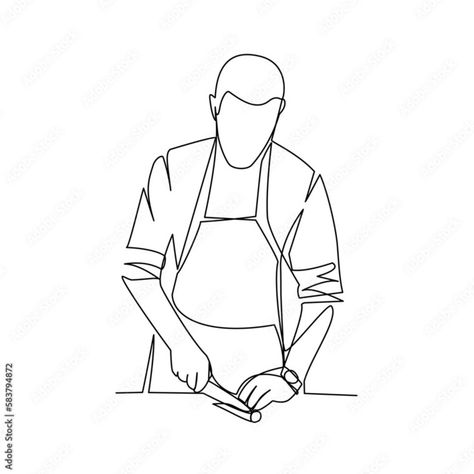 Chef Vector, Line Animation, Chef Logo, Line Art Style, Building Sketch, Embroidery Template, Architecture Concept Drawings, Salon Interior Design, Window Art