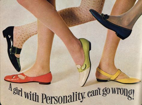 60s Shoes, Finger Wave Hair, Jessica Day, Shoes Ads, 20th Century Fashion, Vogue Spain, Bright Patterns, 60s Fashion, Shoe Style