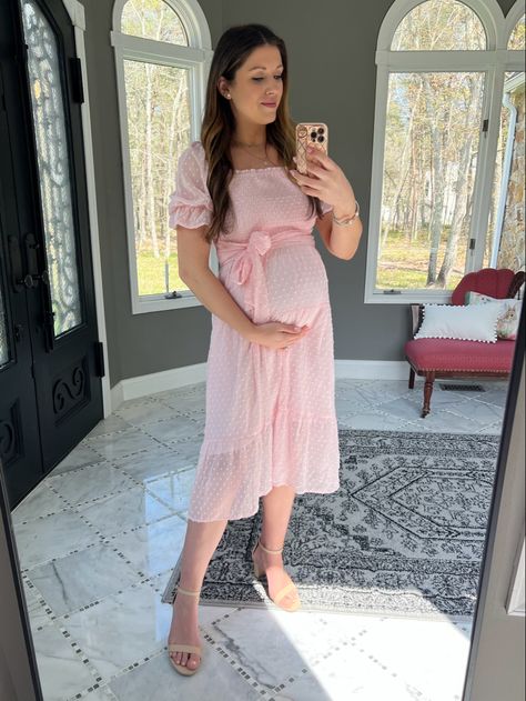 Baby Shower Dress Pink, Pink Baby Shower Dress For Mom, Shower Dresses For Mom, Pink Maternity Dresses, Girl Baby Shower Dress For Mom, Spring Baby Shower Outfit For Mom, Girl Baby Shower Outfit For Mom, Casual Baby Shower Outfit For Mom, Fall Baby Shower Outfit For Mom