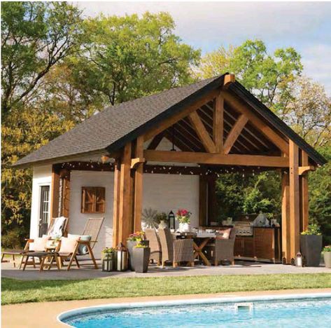 Pavilion Shed, Casa Garage, Build Your Own Shed, Firewood Shed, Backyard Pavilion, Backyard Sheds, Backyard Shed, Building A Shed, Family Handyman