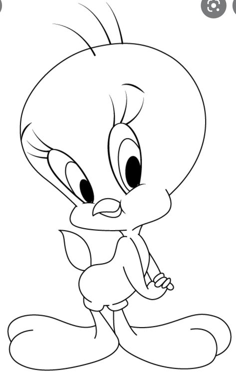 Tweety Bird Drawing, Bugs Drawing, Bird Coloring, Friends Sketch, Easy Disney Drawings, Eagle Drawing, Tatoo Inspiration, Purple Flowers Wallpaper, Bird Coloring Pages