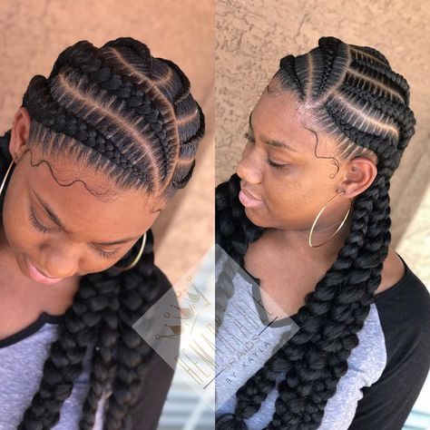 6 stitch bohemian feed in braids like!? ❤️🥰🤣 #azbraids #braiderinaz #azbraider #stitchbraids #azstitchbraids #remarkablebraids… Bohemian Feed In Braids, 6 Feed In Braids, Women Cornrows, French Braid Styles, Braided Buns, Lemonade Braids Hairstyles, Feed In Braids, Lemonade Braids, Braided Hairstyles For Black Women Cornrows