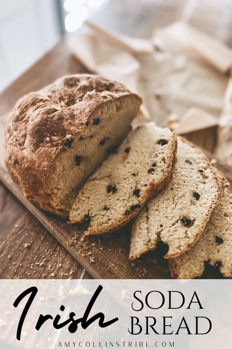 Irish Soda Bread - Amy Collins Tribe Arepas Recipe, Sour Cream Enchiladas, Fermented Sauerkraut, Cinnamon Bun Recipe, Soda Bread Recipe, Irish Soda Bread Recipe, Kids Cookbook, Recipe For Kids, Toffee Pudding