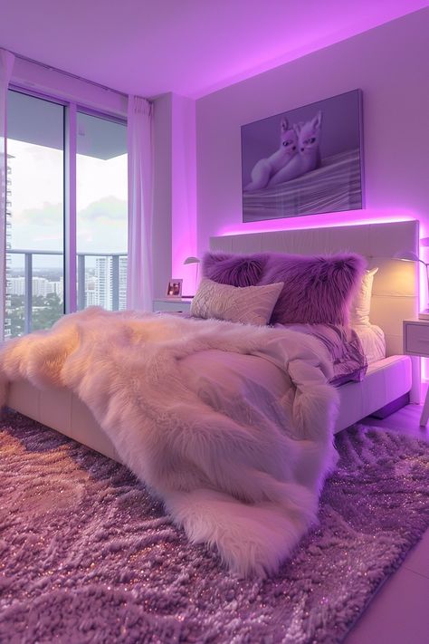 10 Bold Baddie Aesthetic Bedroom Ideas Dream Room Ideas Aesthetic, Apartment Bedrooms Aesthetic, Colored Lights Bedroom, Pink And Purple Room Decor, Cute Cozy Room Ideas, Pink Bedroom Decor Girly, Aesthetic Apartment Bedrooms, Vibey Apartment Bedroom, Big Room Design