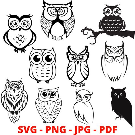 Animal Stencil Art, Owl Svg, Owl Silhouette, Owl Clipart, Owl Head, Owl Coloring Pages, Owl Vector, Log Cabin Quilt Pattern, Stencils For Wood Signs