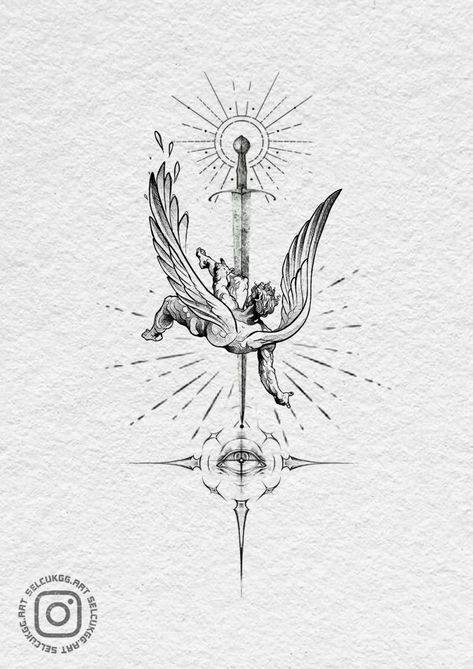 Icarus Spine Tattoo, Lucifer Falling Tattoo, Angel Falling Tattoo, Icarus Back Tattoo, Lucifer Tattoo Design, Icarus Tattoo Minimalist, Icarus Falling Tattoo, Icarus Tattoos, Icarus Tattoo Design