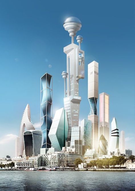 "We might have... thousands of people living in a single building as a self-contained city," Pearson said. زها حديد, Architecture Cool, Architecture Unique, Futuristic Building, Future Buildings, Sci Fi City, Tall Buildings, Skyscraper Architecture, Amazing Buildings