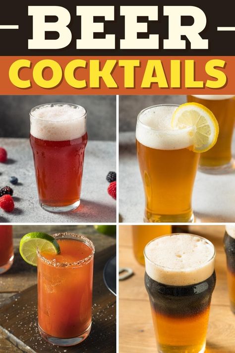 Get your drink on with these delicious beer cocktails! From punch to margaritas, every sip is boozy and refreshing. Perfect for your next get-together. Drinks With Beer In Them, Beer Based Cocktails, Cocktails With Beer, Beer Drinks Recipes, Cocktail With Beer, Drinks With Beer, Beer Cocktails Recipes, Beer Smoothie, Screwdriver Drink