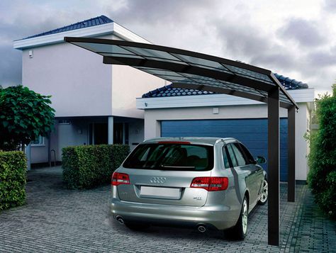 Strong and durable aluminum car parking shade Metal Frame Material and Garages Canopies & Carports Type Car Rain Shelter Cantilever Carport, Carport Aluminium, Garage Canopies, Carport Modern, Aluminum Carport, Modern Carport, Metal Garage Buildings, Portable Carport, Car Shed