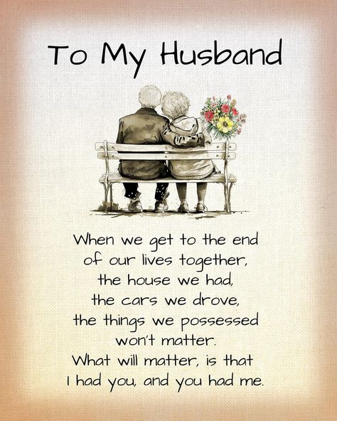 Amazon.com: "To My Husband - All That Matters"- Inspirational Love & Marriage Wall Art Print - 8 x 10"-Ready to Frame. Loving Wall Decor Perfect for Spouses, Newlyweds, & BFF's. Great Wedding & Anniversary Gift! : Handmade Products Anniversary For Husband Quotes, Happy Anniversary To My Husband Funny, Husband Anniversary Quotes, Marriage Anniversary Quotes For Husband, Wedding Anniversary Quotes For Husband, Funny Wedding Anniversary Quotes, Happy Anniversary To My Husband, Marriage Wall Art, Anniversary Quotes For Couple