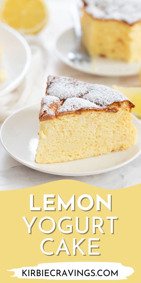 Yoghurt Lemon Cake Greek Yogurt, Pineapple Yogurt Cake, Yogurt Cake Gluten Free, Japanese Lemon Cake, Lemon Yogurt Cheesecake, Yogurt Cloud Cake, Lemon Cloud Cake, Creamy Yogurt Cake, Fluffy Yogurt Cake Recipe