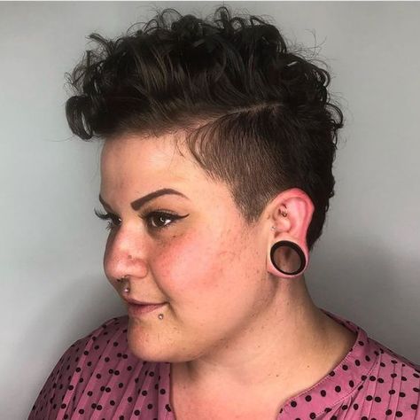 Top 20 Mom Haircuts For Effortless Chic Style & Practicality Braided Faux Hawk Short Hair, Mohawk Undercut Women, Short Faux Hawk Hairstyles For Women, Curly Hair Faux Hawk Women, Women’s Faux Hawk Haircut, Women Faux Hawk Short Haircuts, Womens Faux Hawk Pixie, Faux Hawk Curly Hair, Mowhak Hairstyle Women