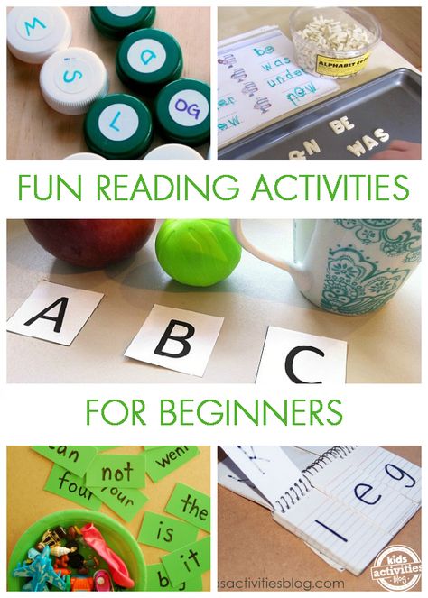 From alphabet cookies to phonics flip charts, start your kids' love of learning early with these 10 fun activities for beginners! Fun Reading Activities, Timmy Time, Preschool Literacy, Learning Time, Teaching Literacy, Kindergarten Reading, School Reading, Reading Ideas, Fun Activities For Kids