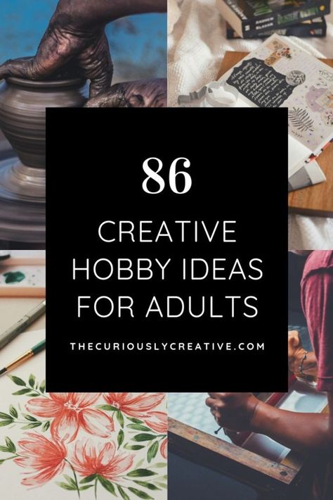 This list of hobbies for adults is geared towards creative activities that tend to be popular among both men and women. Find beginner guides for creative hobbies here! Hobbies List, Craft Hobbies, Crafty Hobbies, Hobbies For Adults, Adult Hobbies, Art Projects For Teens, Art Projects For Adults, Finding A Hobby, Toddler Art Projects