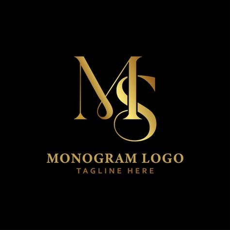 Premium Vector | Vector golden elegant ms logo flat design Ms Logo Design Letter, Ms Logo Design, Ms Logo, Mm Logo, S Letter Images, Letter Images, Logo Design Art, Jewelry Logo, Cool Wallpapers For Phones