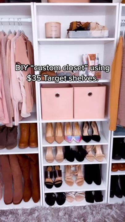 Creating A Walk In Closet, Diy Shelfs For Closet, Walk In Closet Upgrade Diy, Closet Made From Bookshelves, Diy Closet In Room With No Closet, Turning Closet Into Built In Shelves, Bookshelves In Closet For Storage, How To Build Cheap And Easy Diy Closet Shelves, Diy Closet System Using Bookshelves