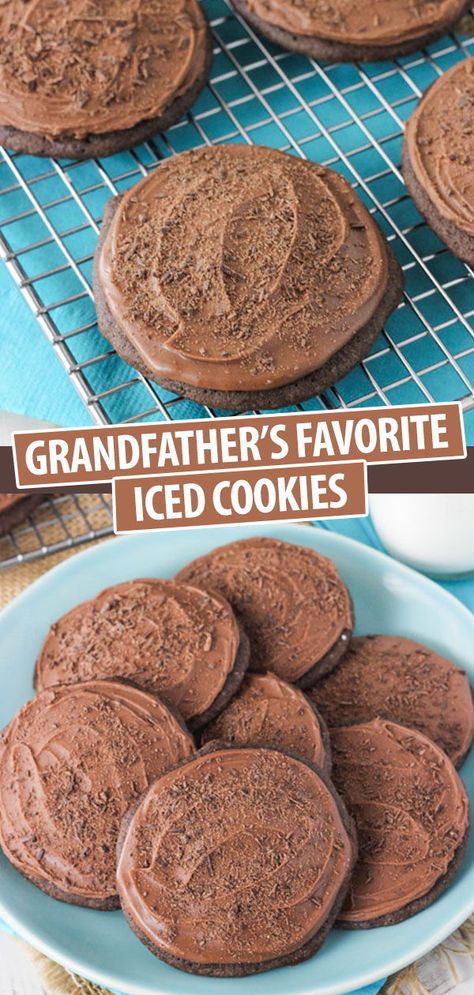 Chocolate Cookies With Icing, Chocolate Icing For Cookies, Iced Cookies Recipe, Paleo Almond Butter Cookies, Cookie Carnival, Cakey Cookies, Almond Butter Cookie Recipe, Life Love And Sugar, Iced Chocolate