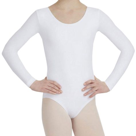 PRICES MAY VARY. 95% Polyester, 5% Spandex Made in United Kingdom Pull On closure Machine Wash ✿ Classic Elegance: Designed for ballet dancers, gymnasts, cheer leading and female athletes, these team basics feature long sleeves and a scoop neck for a stylish look. Improved new design for perfect fit. ✿ Breathable, Flexible Comfortable Fabric: High quality stretchy fabric and exquisite workmanship. Comfortable and breathable, 100% quality guarantee. ✿ ULTRA COMFORTABLE: Avoid painful chafing, pin White Leotard, Ballet Classes, Cheer Leading, Toddler Suits, Long Sleeve Leotard, Leotard Bodysuit, Girls Leotards, Bodysuit Top, Oasis Fashion