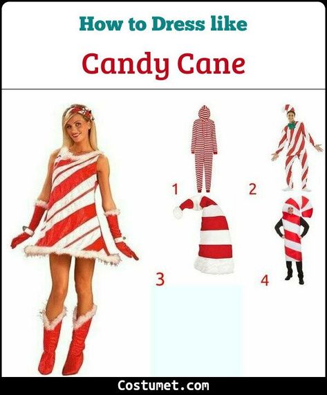 Candy Cane Costume for Cosplay & Halloween Diy Candy Cane Costume, Candy Cane Day At School Outfits, Candy Cane Costume Diy, Candy Cane Outfit, Candy Cane Costume, Striped Outfit, Hansel Gretel, Christmas Shows, Stripe Outfits