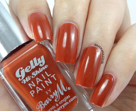 Barry M - Gelly Hi Shine - Paprika 32 Love to try this one.It is a bit different and autumnal x Gelly Nail, Barry M Nail Polish, Vintage Nails, Shine Nails, Barry M, Paint Swatches, Nail Art Wedding, Nail Polish Collection, Fall Makeup