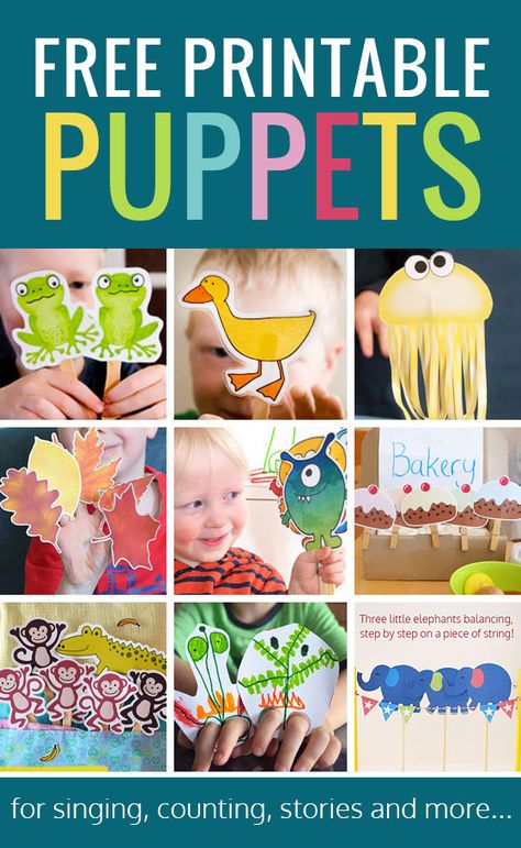 Free printable puppets - loads of different printable puppets to go with songs and stories and just for fun! Borders Journal, Sanrio Minecraft, Printable Puppets, Houses Minecraft, Flannel Board Stories, Preschool Circle Time, Puppets For Kids, Aktiviti Kanak-kanak, Finger Plays