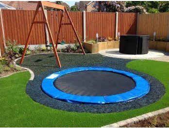 A Sunken Trampoline | 32 Outrageously Fun Things You'll Want In Your Backyard This Summer  The kids would live this Ground Trampoline, Sunken Trampoline, In Ground Trampoline, Trampolines, Dream Backyard, Backyard Fun, Backstreet Boys, Play Area, Outdoor Kids