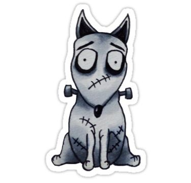 Tim Burton Tattoo, Tim Burton Style, Tim Burton Art, Tim Burton Movie, Tumblr Stickers, Wall Window, Dog Stickers, Halloween Stickers, Thigh Tattoo