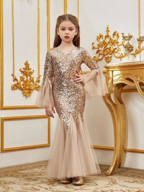 Kids Dresses For Weddings, Wedding Dress Kids, Formal Dresses For Girls, Kids Evening Gowns, Party Dress For Kids, Kids Long Dress, Kids Party Wear, Kids Dress Collection, Wedding Dresses For Kids