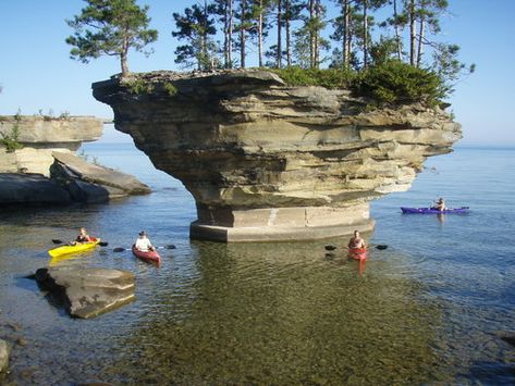 Turnip Rock Michigan, Port Austin Michigan, Port Huron Michigan, Kayak Stand, Port Austin, Michigan Adventures, Port Huron, Stand Up Paddle Board, Kayak Trip