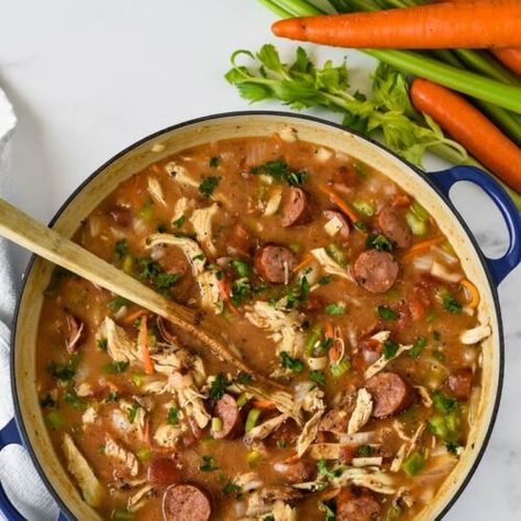 Princess Tiana Gumbo Recipe, Tiana's Gumbo Recipe, Chicken Sausage Gumbo Recipe, Tiana Core, Sausage Gumbo Recipe, Chicken Sausage Gumbo, Cajun Gumbo, Gumbo Recipe Sausage, Recipe With Chicken