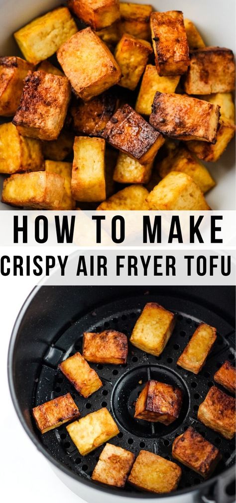 Firm Tofu Recipes, Air Fryer Tofu, Teriyaki Tofu, Flexitarian Diet, Marinated Tofu, Crispy Tofu, Air Fryers, Air Fryer Recipes Easy, Air Fryer Recipes Healthy