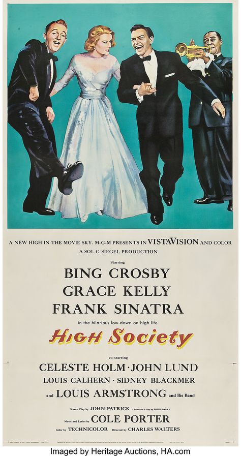 High Society 1956, Celeste Holm, The Philadelphia Story, Old Movie, Bing Crosby, Classic Movie Posters, Opening Credits, Louis Armstrong, Online Posters