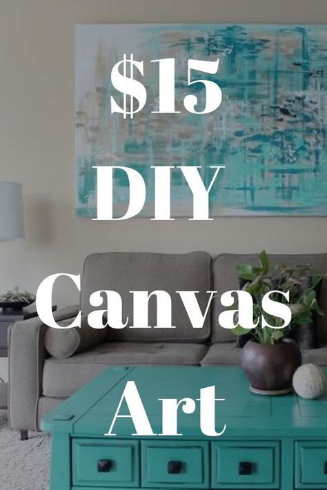 Large Canvas Diy, Diy Large Wall Art, Wall Art Diy Paint, Canvas Diy, Diy Budget, Diy Canvas Wall Art, Diy Artwork, Diy Window, Large Canvas Wall Art