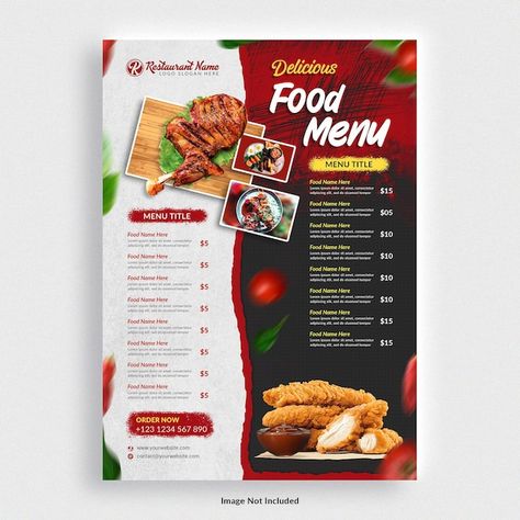 Restaurants food menu design template | Premium Psd #Freepik #psd #minimal-flyer #minimal #price-list #flayer-design Menu Designs Ideas, Food Menu Flyer Design, Price List Flyer Design, Snacks Menu Design, Food Price List Design, Design Menu Makanan, Menu Price List Design, Poster Menu Makanan, Franchise Poster Design