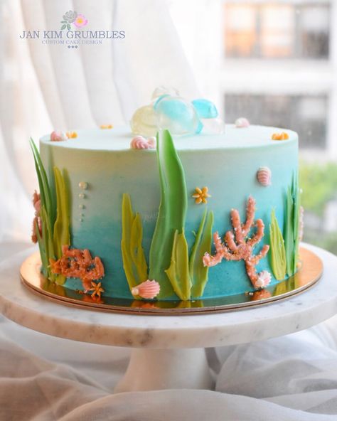 Water Cakes, Square Cake Design, Octonauts Cake, Octonauts Birthday Party, Octonauts Party, Charlotte Cake, Sea Cake, Animal Theme Birthday, Ocean Cakes