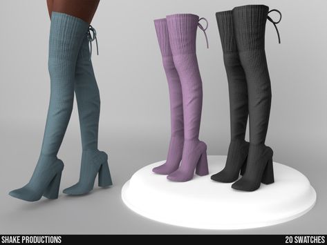 Sims 4 Cc Shoes The Sims Resource, Sims 4 Knee High Boots, Sims 4 Cc Womens Shoes, Sims 4 Cc Shoes Boots, Sims4 Shoes, Sims Shoes, Preppy Boots, Ts4 Clothes, The Sims 4 Custom Content