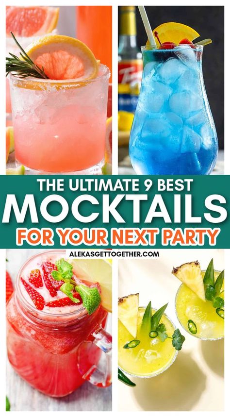 Best Mocktail, Summer Mocktail Recipes, Best Mocktails, Easy Mocktails, Easy Mocktail Recipes, Mocktail Drinks, Virgin Drinks, Mojito Mocktail, Alcohol Free Drinks