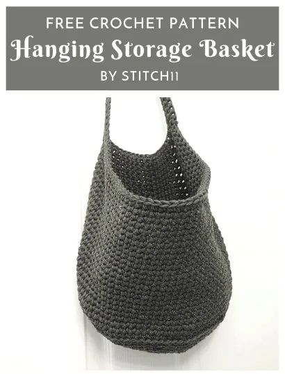 Free Crochet Pattern Hanging Storage Basket • Free Crochet Patterns Diy Yarn Storage Ideas, Crochet Storage Baskets Free, Crochet Storage Bag, Crochet Hammock, Crochet Hanging, Crochet Basket Pattern Free, Crochet Storage Baskets, Yarn Hanging, Crochet Storage