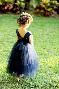 Navy Tulle Dress, Flower Girl Ideas, Navy Blue Flower Girl Dresses, Fall Flower Girl Dresses, Navy Flower Girl, Flower Girl Dresses Navy, Flower Girl Outfits, Champagne Flower Girl, Blue Flower Girl