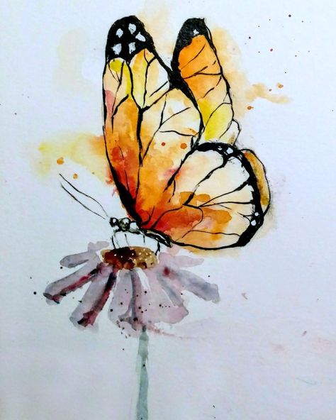 Monarch Butterfly. Monarch Butterfly Watercolor Paintings, Monarch Watercolor, Butterfly Textiles, Monarch Butterfly Drawing, Monarch Butterfly Watercolor, Monarch Butterfly Art, Monarch Butterflies Art, Monarch Butterfly Tattoo, Butterfly Art Drawing