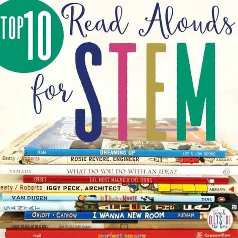 Ready to build your STEM library with the best picture books?  Start Here!  Check out my Top 10 all time favorite read alouds for elementary STEM Stem Bins, Elementary Stem, Elementary Stem Activities, Stem Books, Steam Ideas, Stem Elementary, Teaching Stem, Stem Lab, Stem Classroom