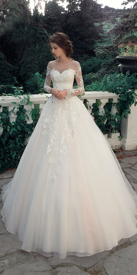 Lovely And Gorgeous Milva Wedding Dresses ★ See more: https://weddingdressesguide.com/milva-wedding-dresses/ #bridalgown #weddingdress White Wedding Dress, Sleeve Wedding Dress, A Wedding Dress, Long Sleeve Wedding, Princess Wedding, Wedding Dress Sleeves, Wedding Dresses Romantic, Perfect Wedding Dress, Tulle Wedding Dress